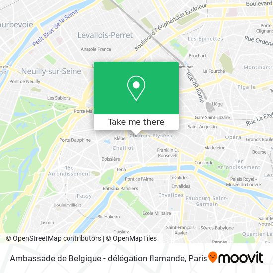 Ambassade de Belgique - délégation flamande map