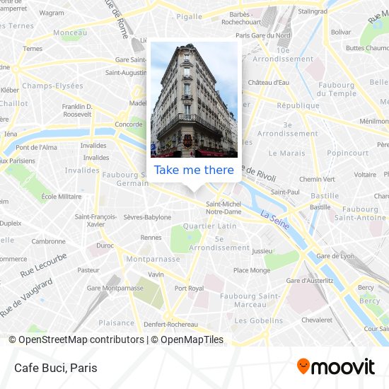 Cafe Buci map