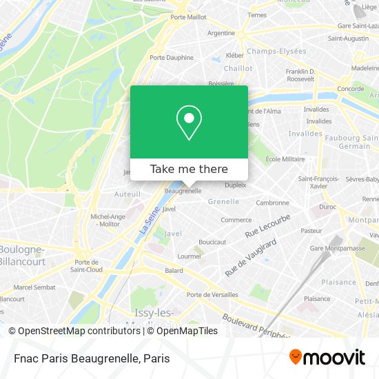 Mapa Fnac Paris Beaugrenelle