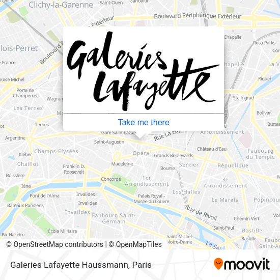 Galeries Lafayette Haussmann map