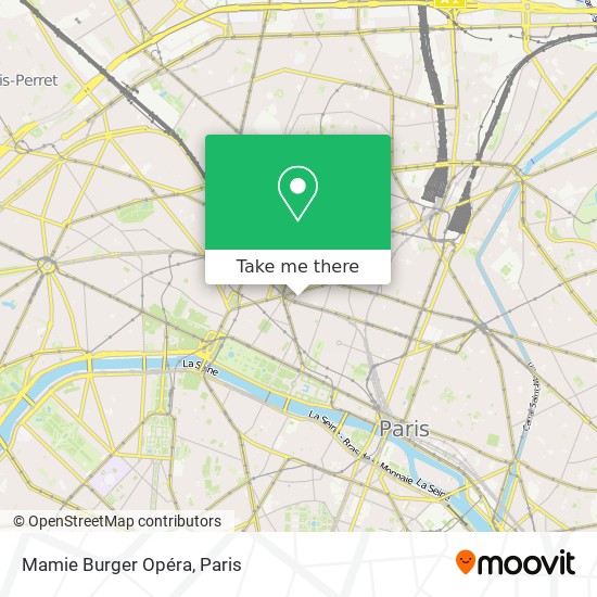 Mamie Burger Opéra map