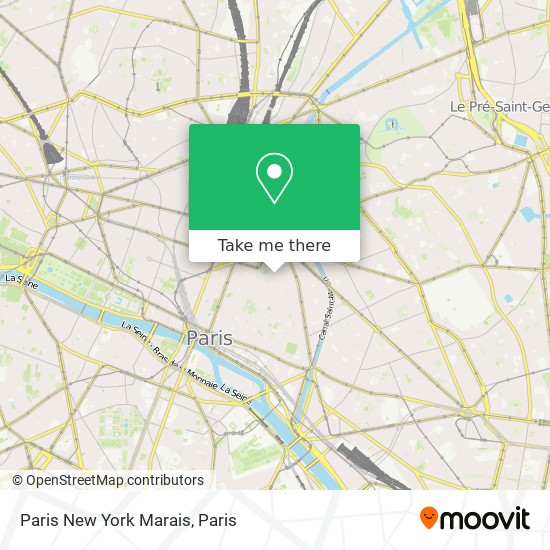 Mapa Paris New York Marais