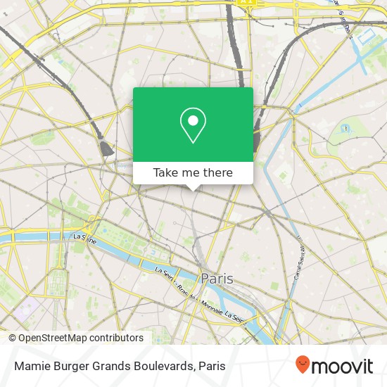 Mapa Mamie Burger Grands Boulevards