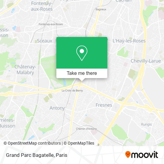 Mapa Grand Parc Bagatelle