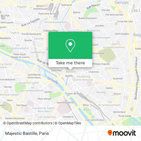 Mapa Majestic Bastille