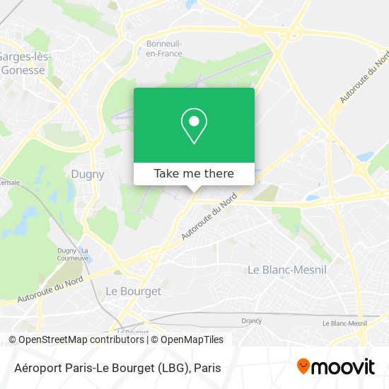 Mapa Aéroport Paris-Le Bourget (LBG)