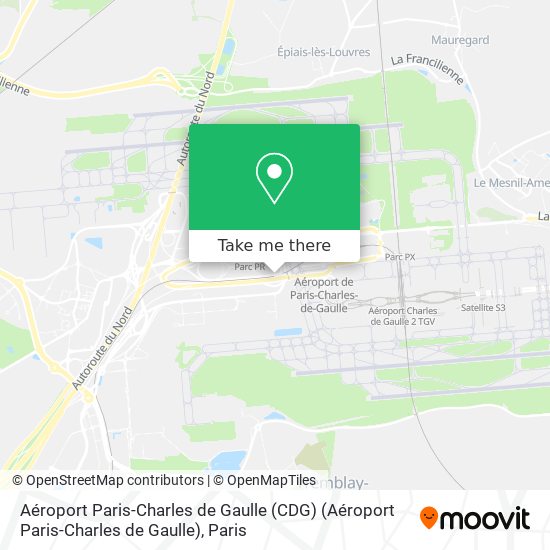 Mapa Aéroport Paris-Charles de Gaulle (CDG) (Aéroport Paris-Charles de Gaulle)