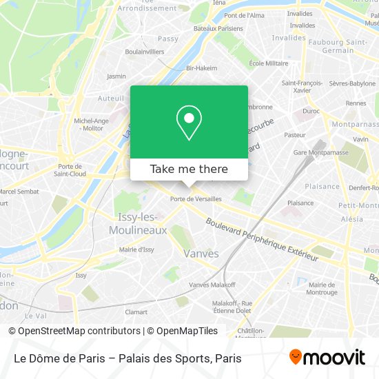 Mapa Le Dôme de Paris – Palais des Sports
