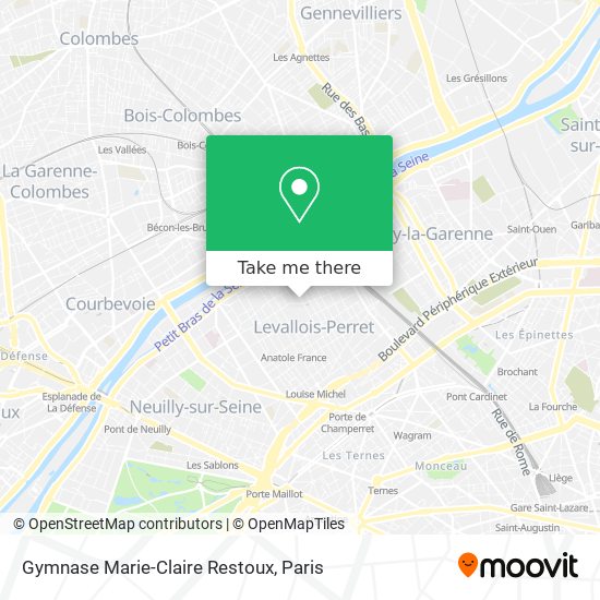 Mapa Gymnase Marie-Claire Restoux