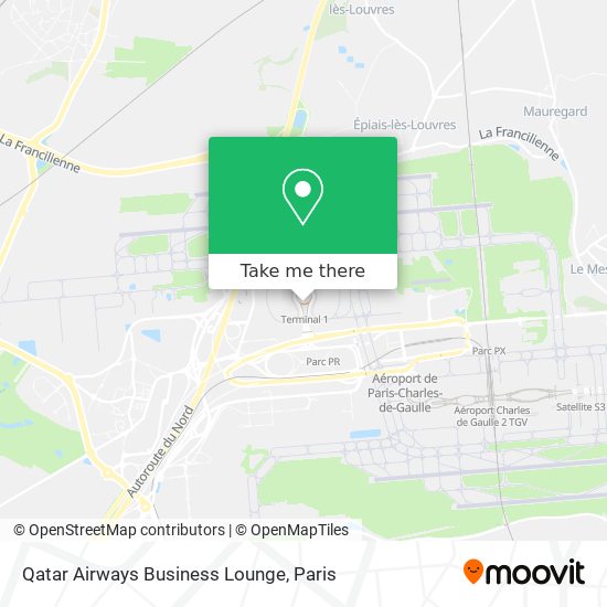 Mapa Qatar Airways Business Lounge