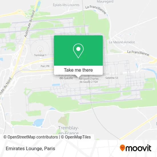 Emirates Lounge map