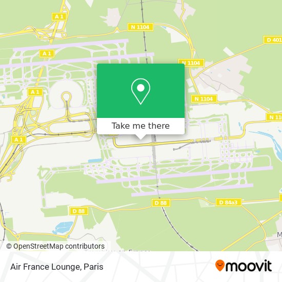 Air France Lounge map