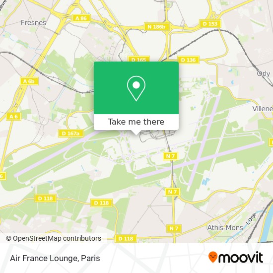 Mapa Air France Lounge