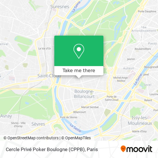 Mapa Cercle Privé Poker Boulogne (CPPB)