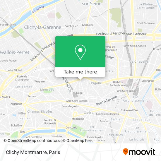 Clichy Montmartre map