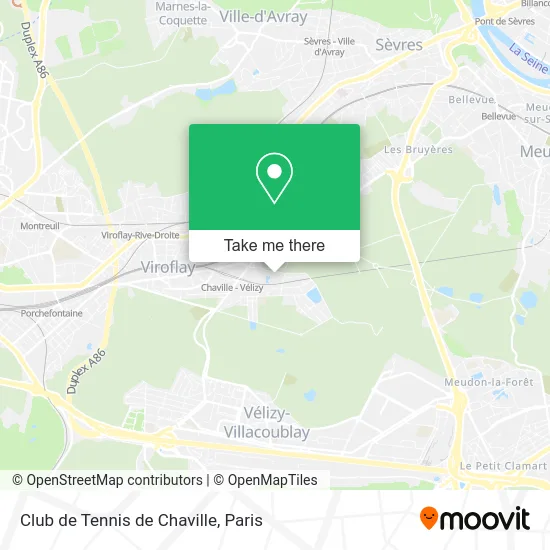 Club de Tennis de Chaville map