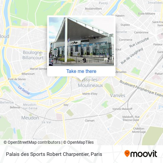 Palais des Sports Robert Charpentier map