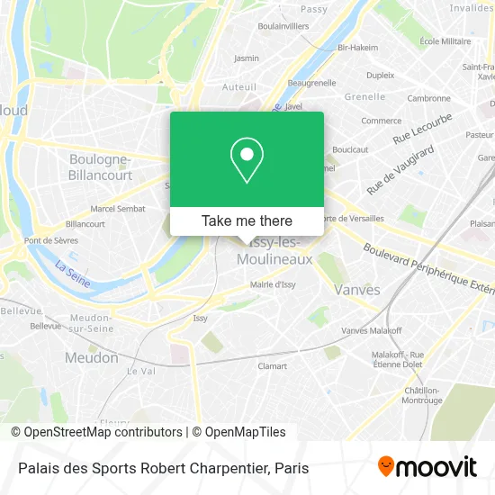 Palais des Sports Robert Charpentier map