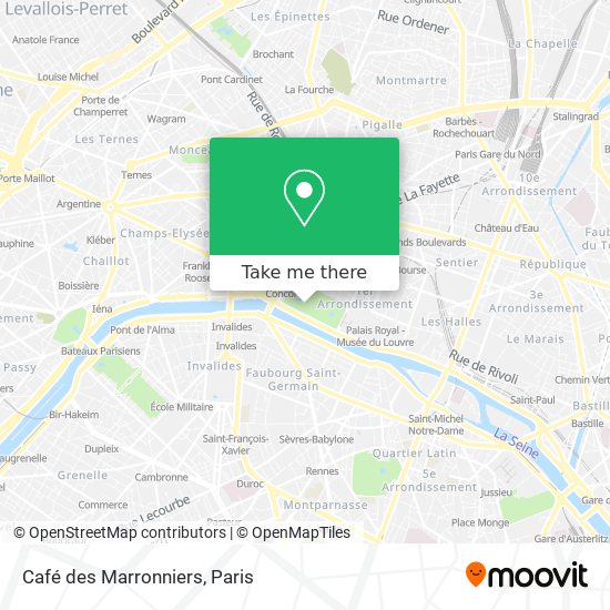Mapa Café des Marronniers