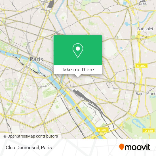 Mapa Club Daumesnil