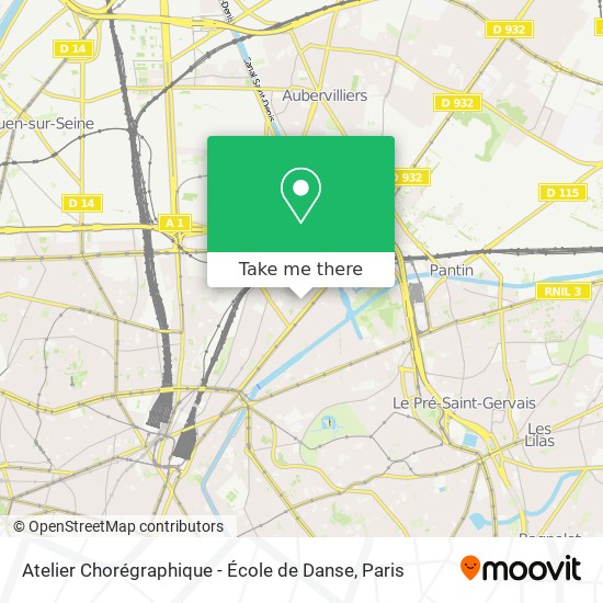 Mapa Atelier Chorégraphique - École de Danse