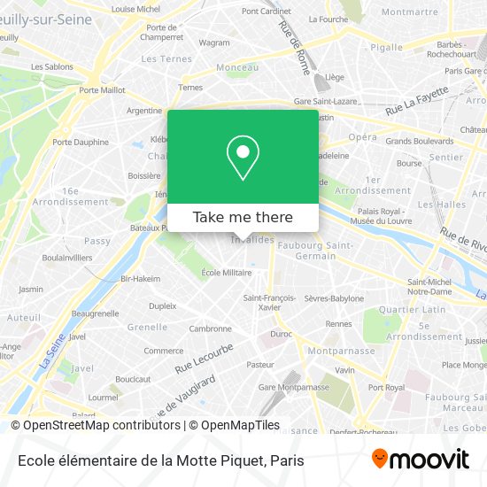 Mapa Ecole élémentaire de la Motte Piquet