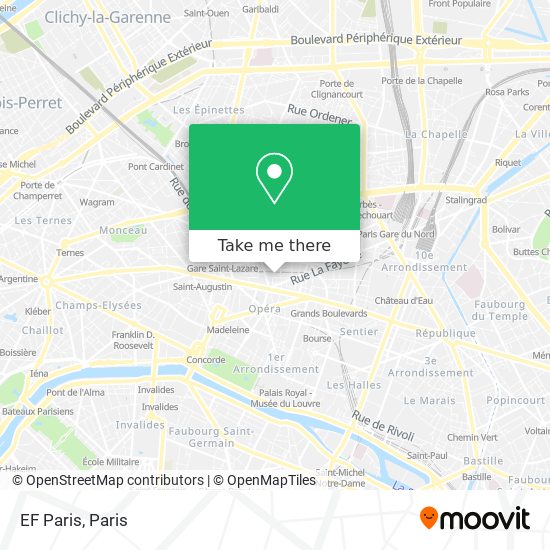 Mapa EF Paris