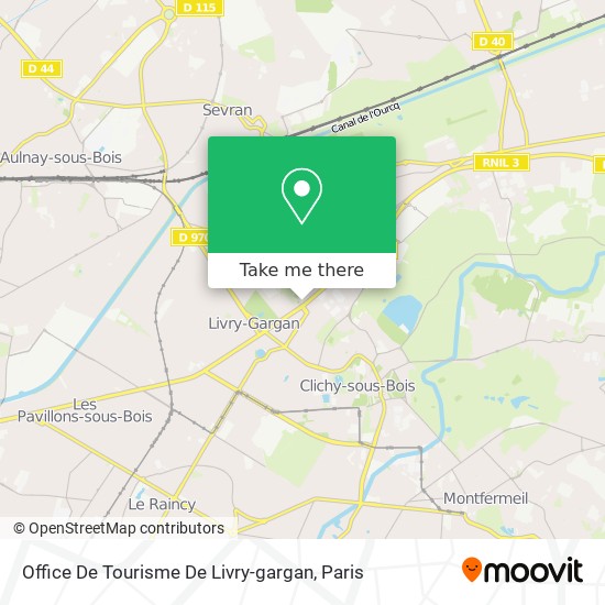 Office De Tourisme De Livry-gargan map