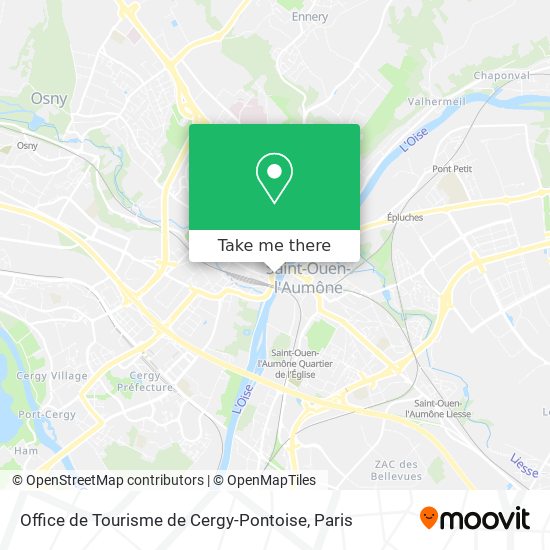 Mapa Office de Tourisme de Cergy-Pontoise