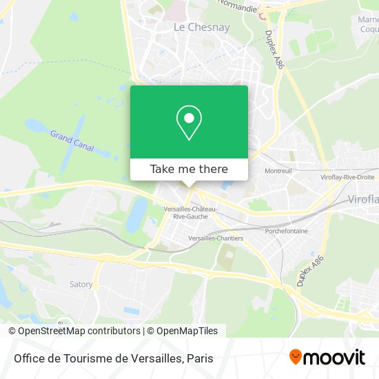 Office de Tourisme de Versailles map