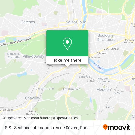 SIS - Sections Internationales de Sèvres map