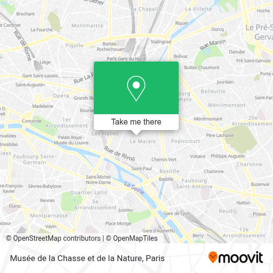 Musée de la Chasse et de la Nature map