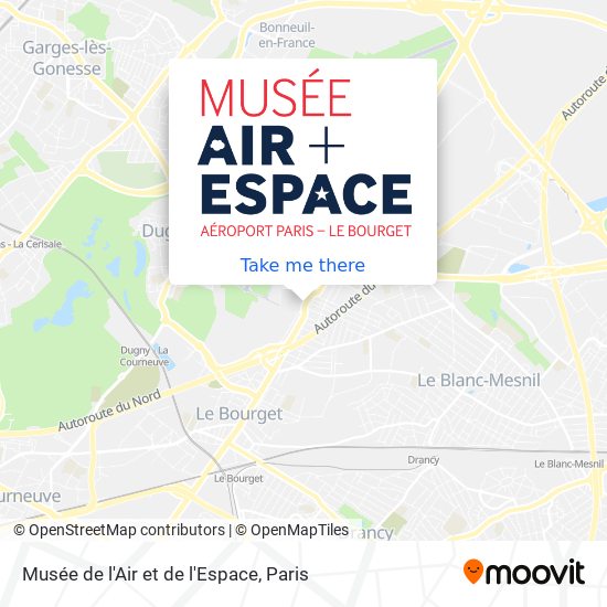 Mapa Musée de l'Air et de l'Espace
