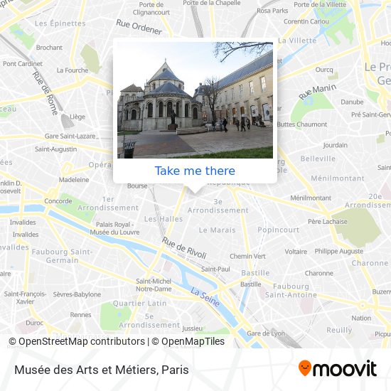 Mapa Musée des Arts et Métiers