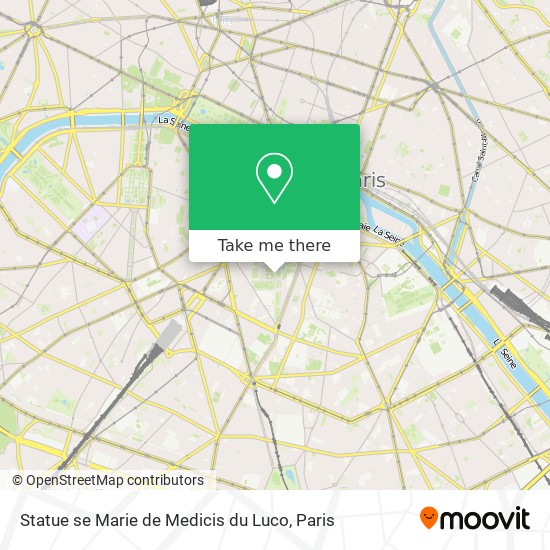 Mapa Statue se Marie de Medicis du Luco