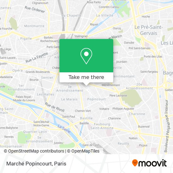 Mapa Marché Popincourt