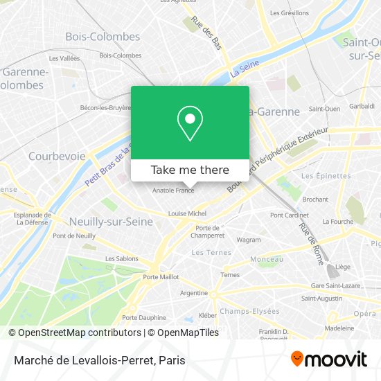Mapa Marché de Levallois-Perret
