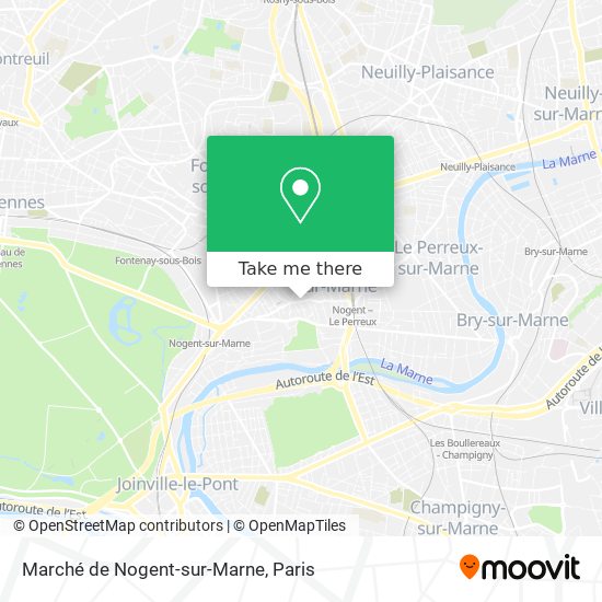 Mapa Marché de Nogent-sur-Marne