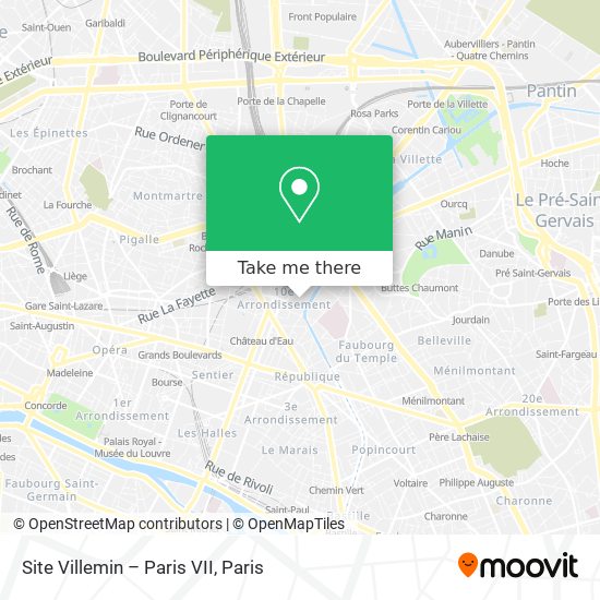 Site Villemin – Paris VII map