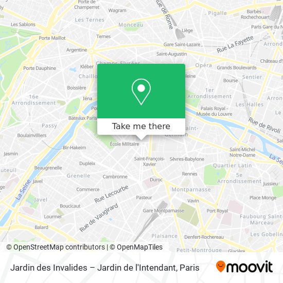 Jardin des Invalides – Jardin de l'Intendant map