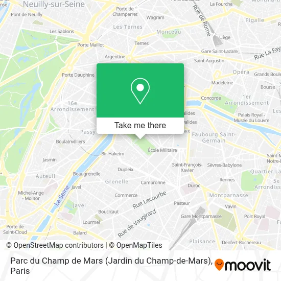Parc du Champ de Mars map