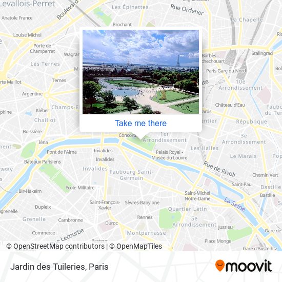 Mapa Jardin des Tuileries