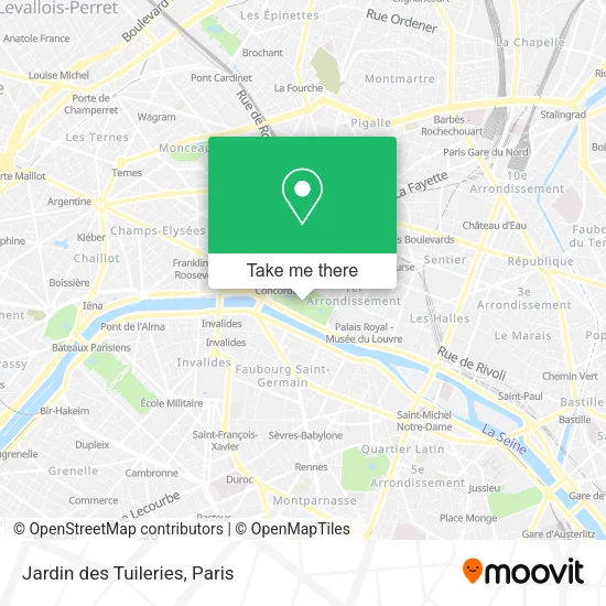 Jardin des Tuileries map