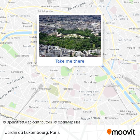 Mapa Jardin du Luxembourg