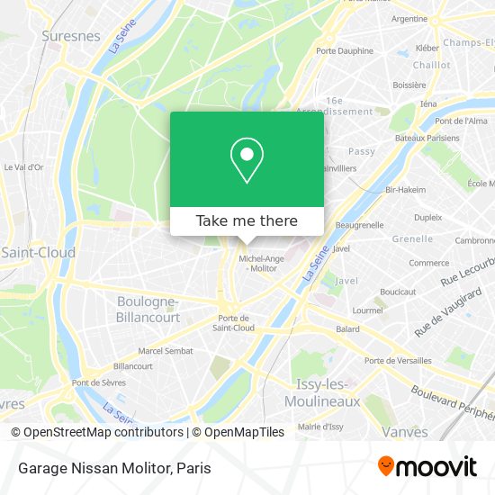 Garage Nissan Molitor map