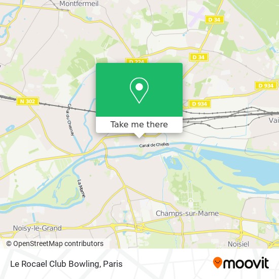 Le Rocael Club Bowling map