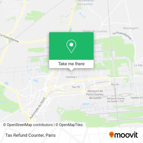 Tax Refund Counter map
