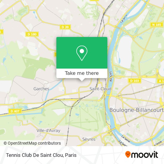 Tennis Club De Saint Clou map