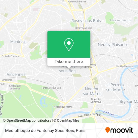 Mediatheque de Fontenay Sous Bois map