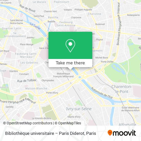 Bibliothèque universitaire – Paris Diderot map